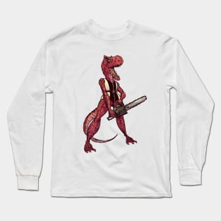 Allosaurus with a Chainsaw Long Sleeve T-Shirt